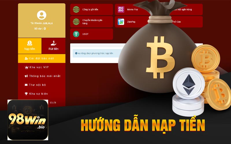 Hướng Dẫn Nạp Tiền 98Win